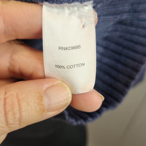 Vintage Pendleton Cardigan Sweater Cotton Blue 90s Preppy Classic S - Picture 4 of 4